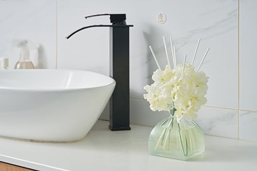 COCORRÍNA Reed Diffuser - 8.5 Oz Clean Linen Reed Diffuser with 8 Sticks for Home Bathroom Shelf Decor (Simple Luxe Collection)