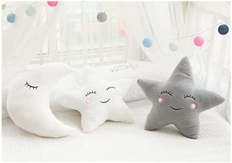 Star Pillow Moon Cloud Fresh Room Decoration Home Cushion Bed Pillow (Star 19.5 * 19.5inch/50 * 50cm, Grey)