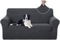 U-NICE HOME Oversized Stretch Loveseat Couch Cover, Dark Grey