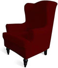 Easy-Going Stretch Wingback Chair Sofa Slipcover Wine