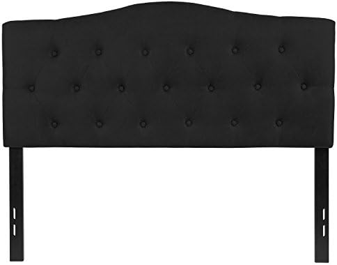 EMMA + OLIVER Black Full Tufted Headboard