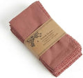 ACCENTHOME Blush Cloth Napkins Set of 12 18x18 inch Cotton Linen Dinner Napkins - Washable Soft Premium Hotel Quality Reusable Napkins Perfect Table Napkins for Family Dinners, Weddings & Everyday Use