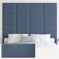 IFNOW Wall Mounted Headboard, Peel and Stick Panels, Navy Blue, Queen
