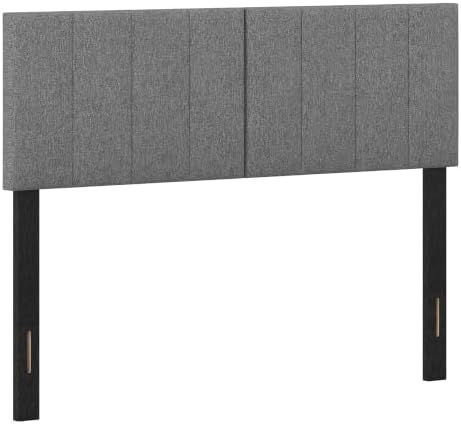 KOMFOTT Linen Upholstered Headboard for Full & Queen Size Bed, Dark Grey