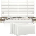 Vänt Wall Mounted Headboard Panels, King/Twin, Vintage Leather White Dove