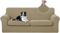 U-NICE HOME 3 Pieces Stretch Couch Cover Sofa Slipcover, Sand