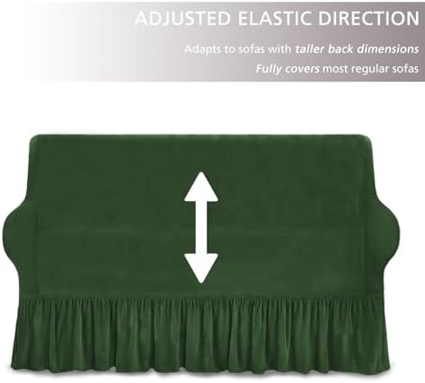 NICEEC Green Couch Covers for Sofa Cover Universal Slipcovers with Skirt