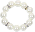 ZiDeTang 20Pcs Pearl Rhinestones Napkin Ring for Table Decoration Serviette Holder Party Decoration A
