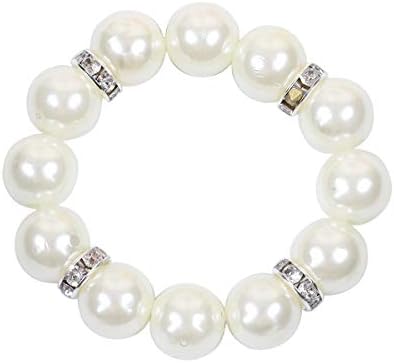 ZiDeTang 20Pcs Pearl Rhinestones Napkin Ring for Table Decoration Serviette Holder Party Decoration A