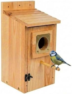Bird Houses for Outside Clearance with Copper Guard, Pine Bird House Outdoor, Bluebird Finch Swallow Wren Chickadee No Assembly Required, 1 Pack