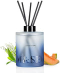 M&SENSE Reed Diffuser Set, Ocean Escape, 17 oz Natural Essential Oil
