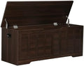 VANKILEY 47.2" Storage Chest Extra Large,Wooden Storage Trunk(Espresso)