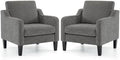 VINGLI Accent Chairs Set of 2, Chenille Upholstered Armchair Living Room