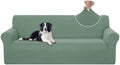 U-NICE HOME Stretch Couch Cover Slipcover for 3 Cushion Sofa, Cyan