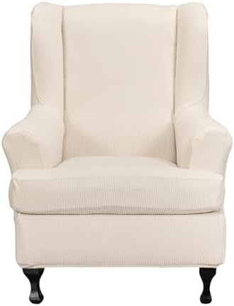 NILUOH Wingback Chair Covers 2-Piece, Armchair Slipcovers for Living Room
