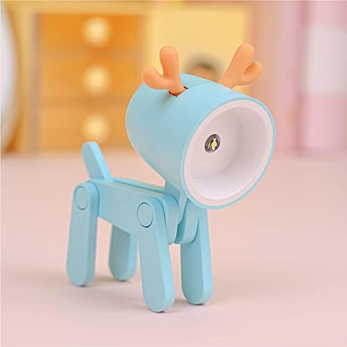 Cute Night Light for Kids, Mini Led Table Desk Lamp, Decorative Lamp Indoor Nightstand, Animal Pet Nightlights, Christmas Decorate Birthday Gifts for Children, Students (1 x Blue Deer)