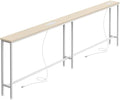 SUPERJARE 79 Inch Sofa Table with 2 Power Outlets and USB-C Ports