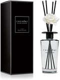 COCODOR White Flower Reed Diffuser / Garden Lavender / 1 Pack / Home & Office Decor Aromatherapy Diffuser Oil Gift Set / Large Size, Large Capacity, Big Size Diffuser, Black Edition/16.9Ounce(500 ml)
