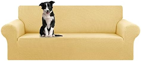 KEKUOU Stretch Oversized Couch Covers for Sofa Slipcover,Champagne