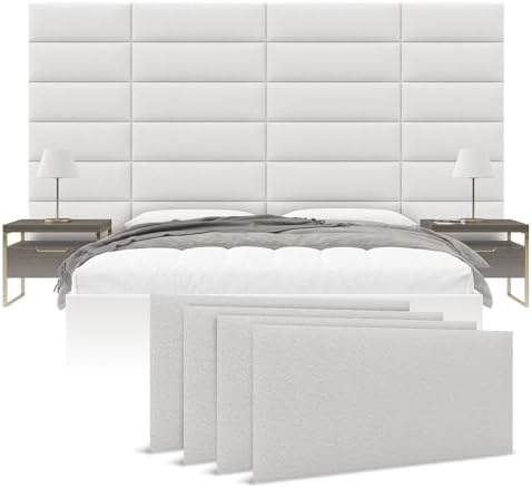Vänt Wall Mounted Headboard Panels, King/Twin, Boucle Ivory