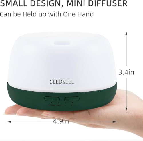 SEEDSEEL 300ML Essential Oil Diffuser with Remote, USB-C Cord, 7 LED Colors