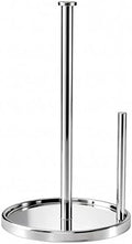 Paper Towel Holder Countertop, Standing Paper Roll Holder with Anti Slip Weighted Base, Stainless Steel Freestanding Paper Towel Holder for Kitchen, Chrome