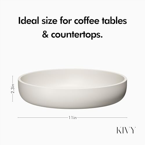 KIVY Concrete Fruit Bowl for Kitchen Counter - Large Decorative Bowl