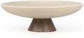 LIN CHUAN Large Decorative Bowl, Resin Pedestal Fruit Bowl, Brown