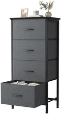 Sweetcrispy Dresser for Bedroom, 4 Drawer Storage Cabinet, Tall Nightstand