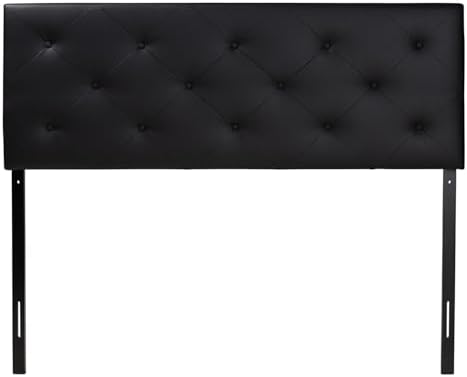 Baxton Studio Baltimore Modern and Contemporary King Black Faux Leather Upholstered Headboard