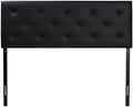 Baxton Studio Baltimore Modern and Contemporary King Black Faux Leather Upholstered Headboard