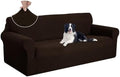 U-NICE HOME Oversized Stretch Couch Cover Slipcover, Chocolate
