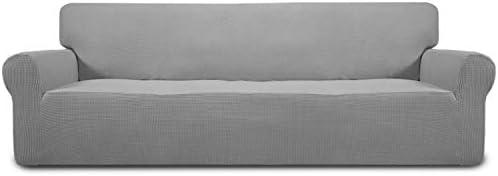 Easy-Going Stretch 4 Seater Oversized Sofa Couch Cover Light Gray