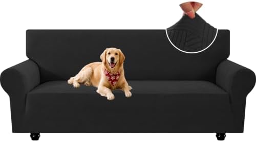XINEAGE XL Sofa Slipcover Pet Friendly, Stretch Couch Cover,Black