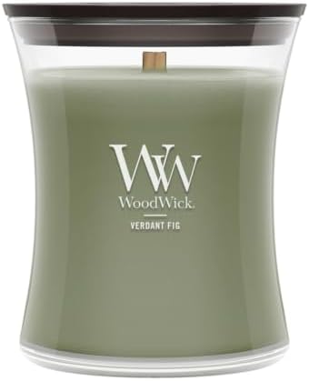 WoodWick Verdant Fig Scented Candle, Crackling Wick, 9.7oz