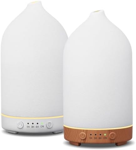 Gooamp 200ML Ceramic Essential Oil Diffuser for Home, Stone Diffuser 2 Pack
