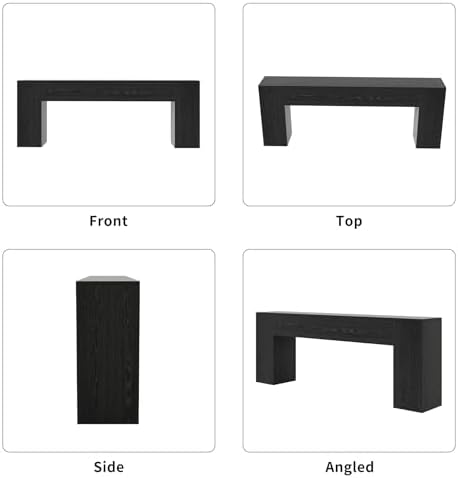 Epecoya Black Entryway Table for Living Room, 86 Inch Console Table