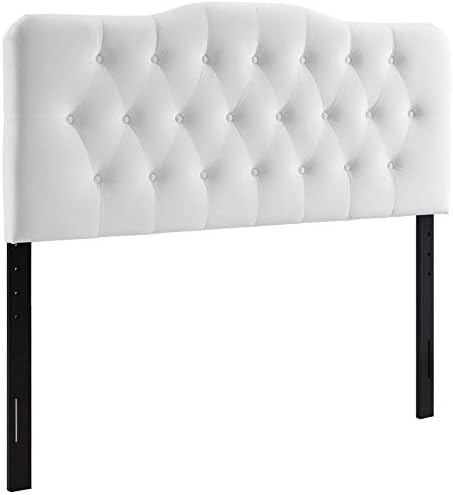 Modway Annabel Diamond Tufted Performance Velvet King Headboard in White