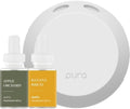 Pura - Smart Home Fragrance Device Starter Set - Pura 4 - Scent Diffuser for Home - Includes Fragrance Aroma Diffuser - Square Box, Apple Orchards and Banana Birch Scent Refills