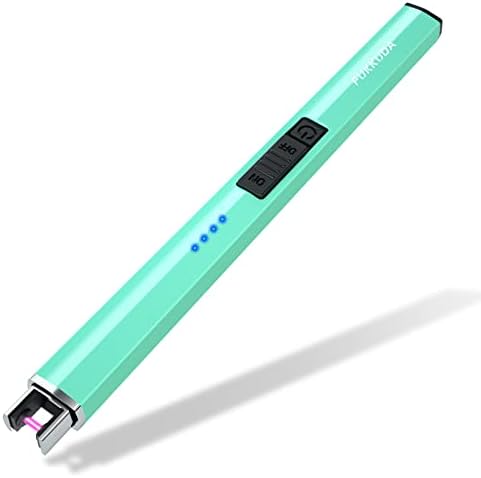 FUKKUDA Electric Candle Lighter, Rechargeable USB Arc Lighter for Candles, Fireplace, Camping BBQ, Christmas Stocking Stuffers, Birthday, Valentines Day and Easter Gifts for Women Men (Tiffany Blue)