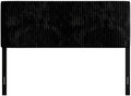 Queen Corduroy Velvet Upholstered Adjustable Headboard, Black
