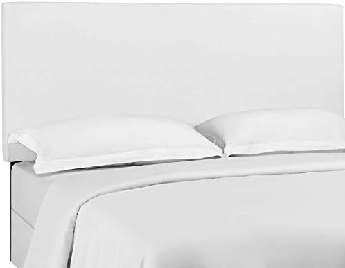 Modway Taylor Full/Queen Upholstered Linen Fabric Headboard, White