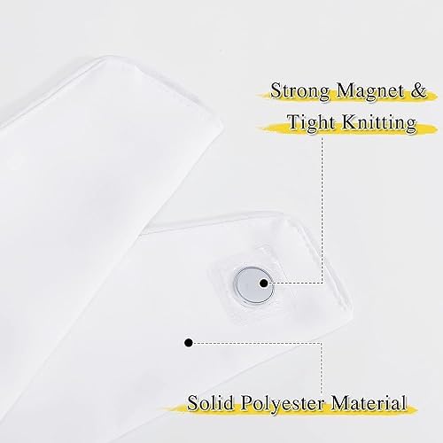 NICETOWN Magnetic Curtain Tiebacks - Modern Unique Upgraded Design Decorative Drape Tie Backs Holder for Window Draperies, No Tools Required (White, 15 X 4 Inches, Set of 4)