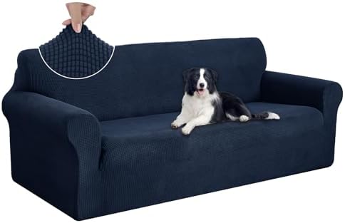 U-NICE HOME Oversized Stretch Couch Cover Slipcover, Navy