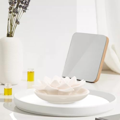 Cabilock Essential Oil Passive Diffuser Stone Lotus Flower Aromatherapy Ornaments for Home Car Bedroom Bathroom 3.35 Inch Plaster Scented Decoration