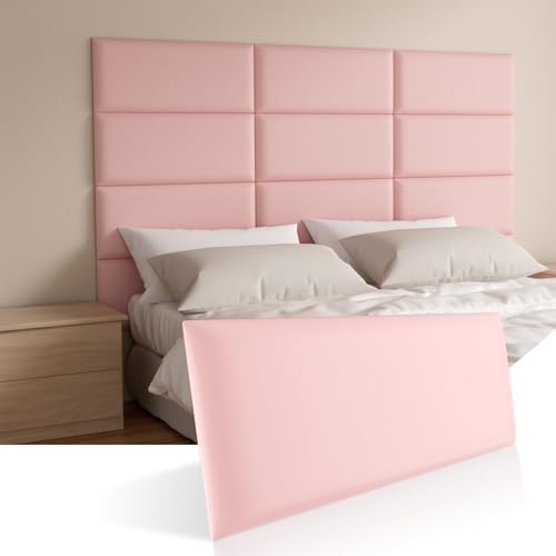 Headboards Wall Panel for Queen and King, Self-Adhesive 3D Wall Panels, Upholstered Wall Panel for Bedroom/Living Room (9 Pieces 9.84 in x 23.6 in)