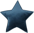 Moon Shaped Throw Pillow Star Couch Cushion Decorative Pillows Fluffy Velvet Stars Home Decor Plush for Bedroom (Star, Dark Blue)