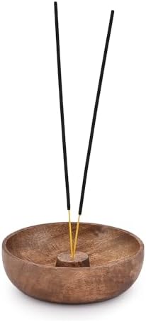 EDHAS Incense Burner Stick Holder Bowl, Ash Catcher Bowl for Home Décor, Meditation, Yoga (5" x 5" x 1.5")