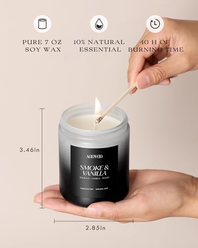AOOVOO Scented Candles Set - 6 Pack Men Candles for Home Scented