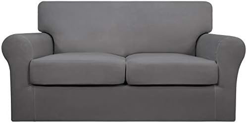 Easy-Going 3 Pieces Stretch Loveseat Couch Cover for 2 Cushion Washable